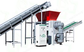 噸包袋撕碎，塑料垃圾桶撕碎，雙軸撕碎機，剪切式撕碎機